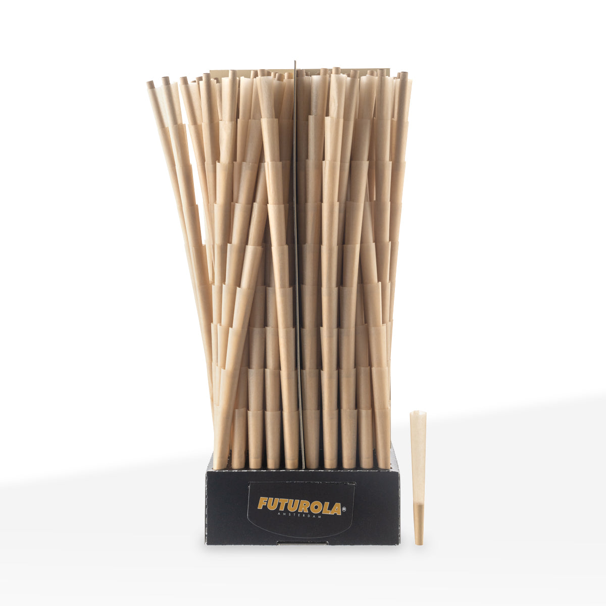 FUTUROLA® | Pre-Rolled Cones 1¼ Size | 84mm - Dutch Brown - 900 Count - Biohazard Inc