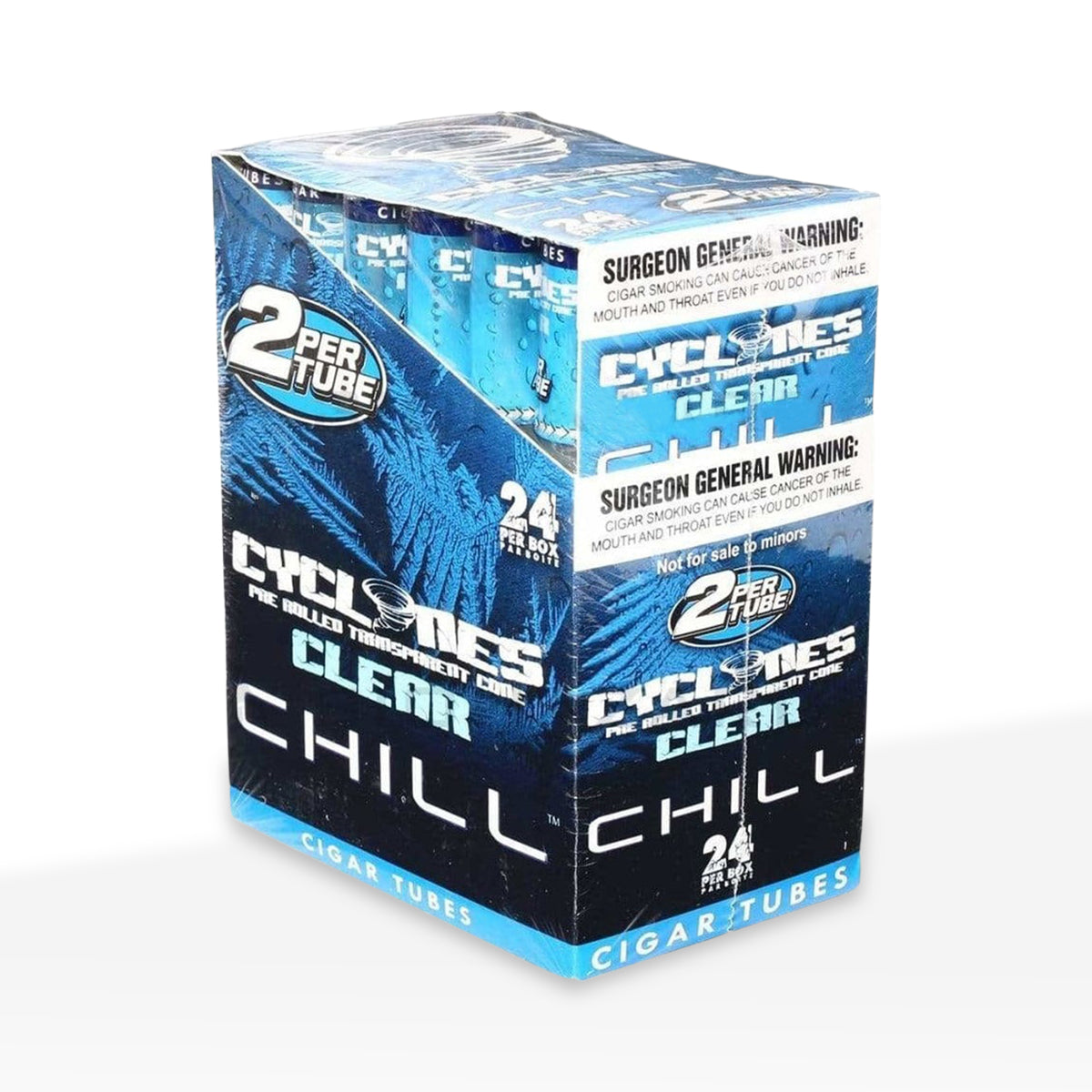 Cyclones | Wholesale Clear Cellulose Pre-Rolled Cones 1¼ Size | 78mm - 24 Count - Various Flavors