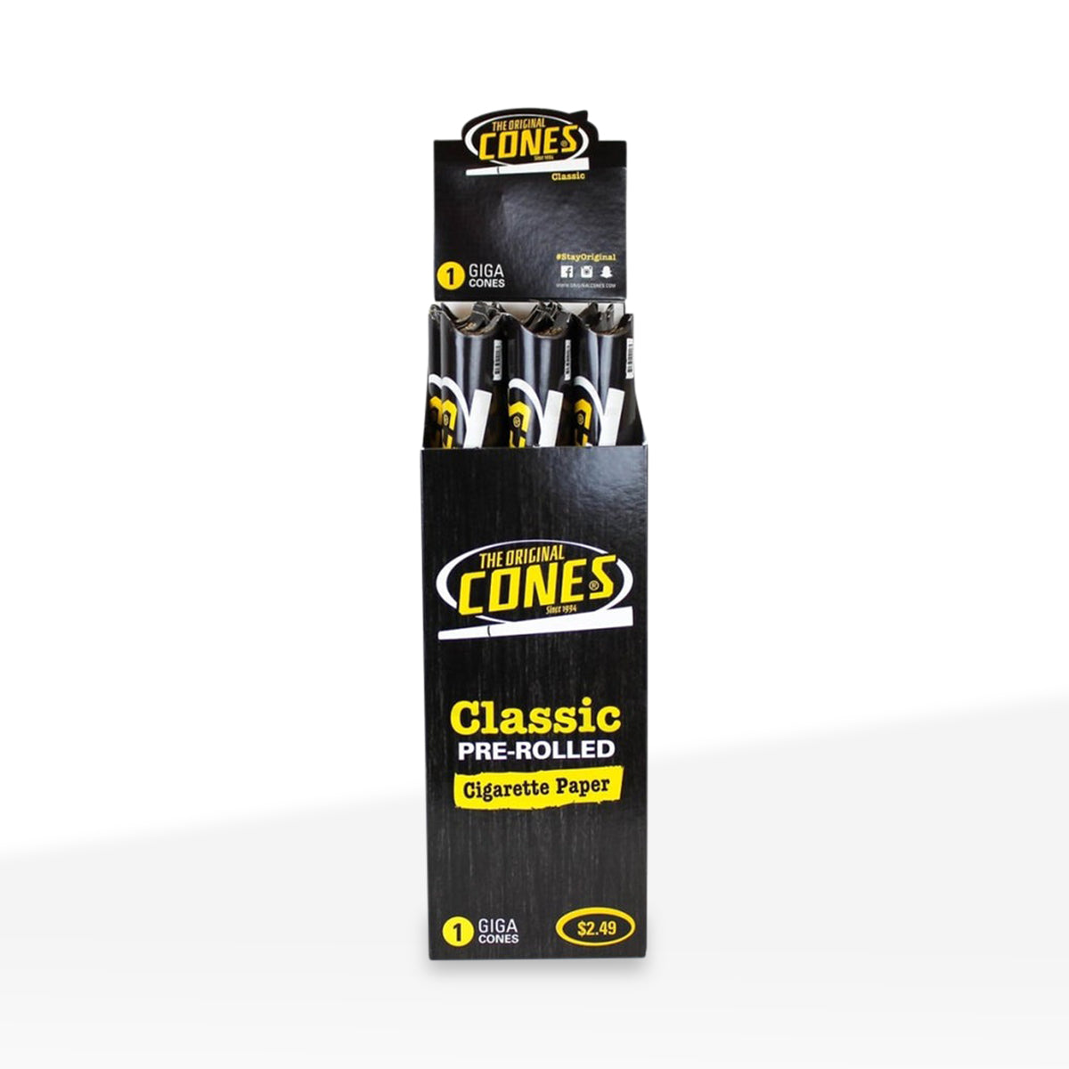 The Original Cones | Original Pre-Rolled Cones Giga Size | 280mm - Classic White - 15 Count