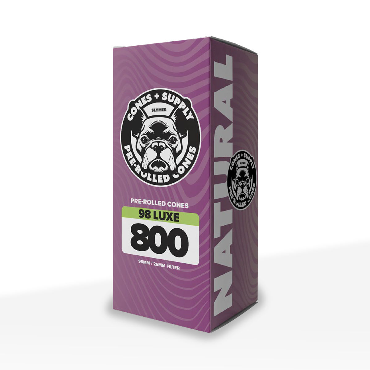 CONES + SUPPLY | Pre-Rolled Cones Brown Unbleached 98 Luxe | 98mm - Brown Paper - 800 Count Pre-Rolled Cones Cones + Supply Biohazard Inc