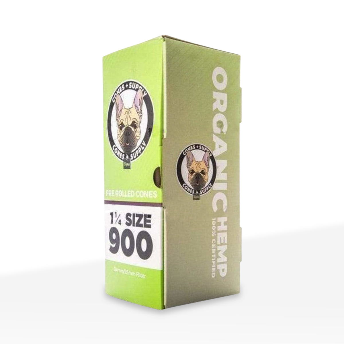 CONES + SUPPLY | 1¼ Size Pre-Rolled Cones | 84mm - Organic Hemp - 900 Count Biohazard Inc
