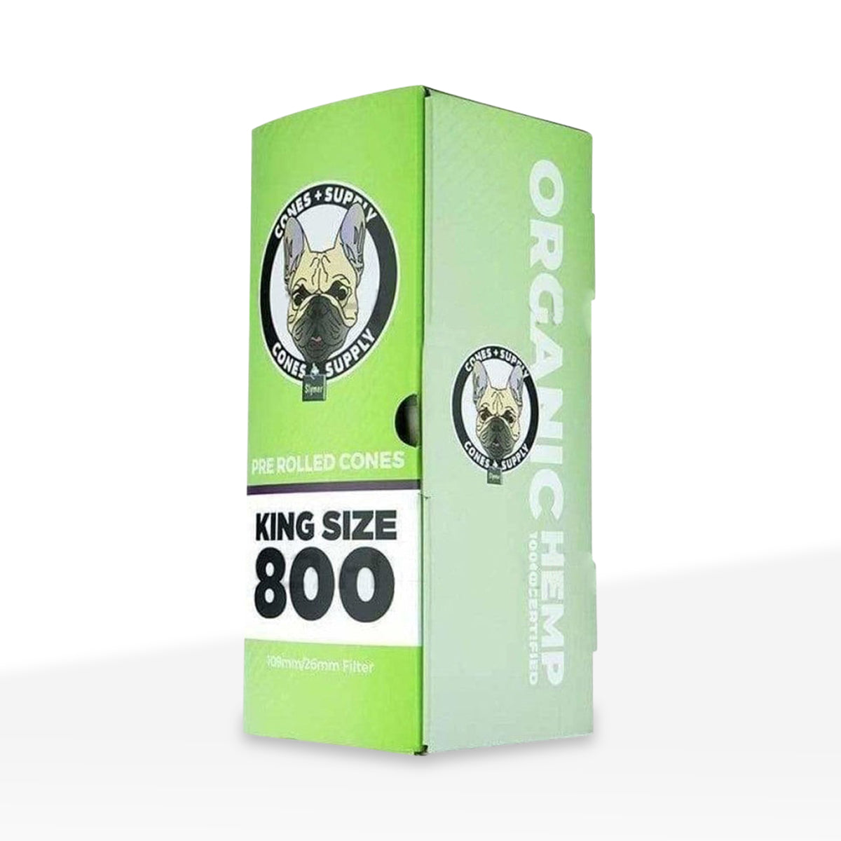 CONES + SUPPLY | King Size Pre-Rolled Cones | 109mm - Organic Hemp - 800 Count Biohazard Inc