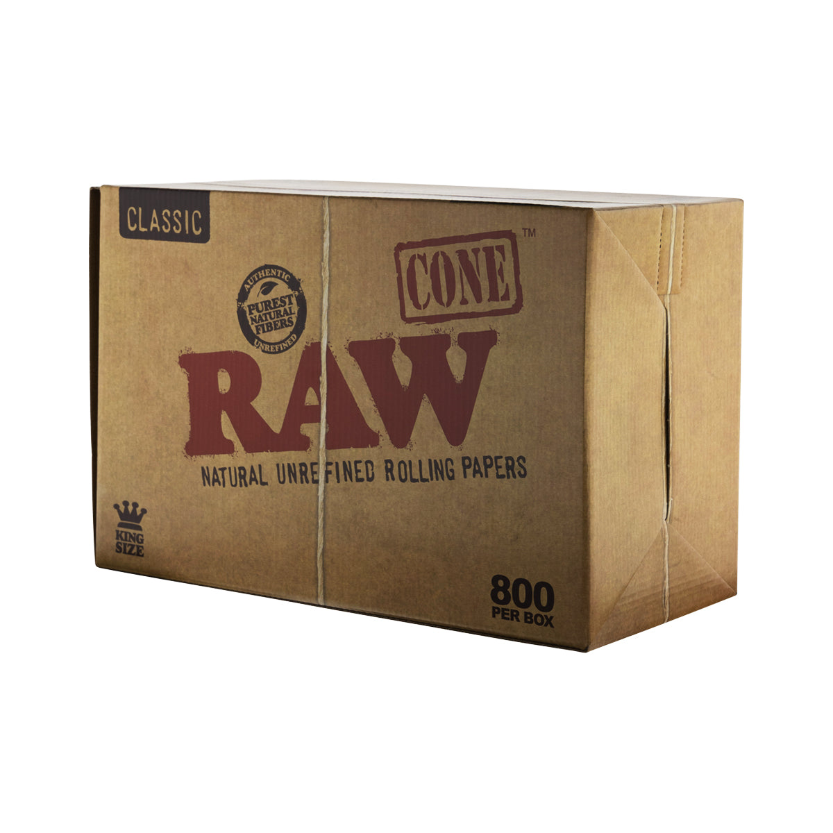 Raw® | King Size Pre-Rolled Cones | 109mm - Brown - 800 Count - Biohazard Inc