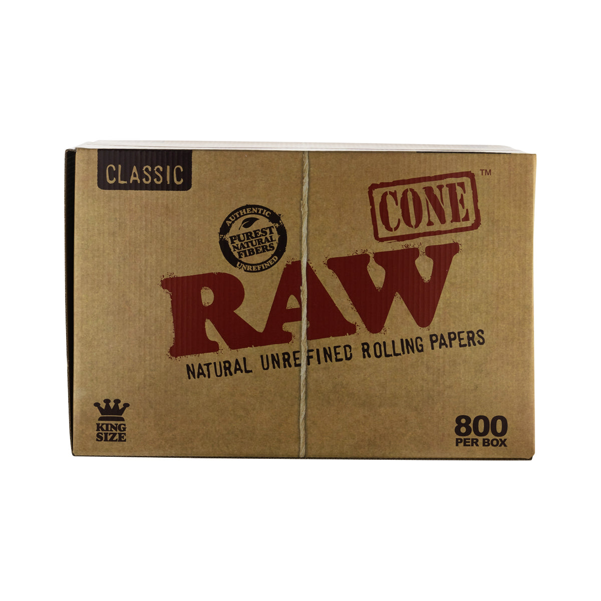 Raw® | King Size Pre-Rolled Cones | 109mm - Brown - 800 Count - Biohazard Inc