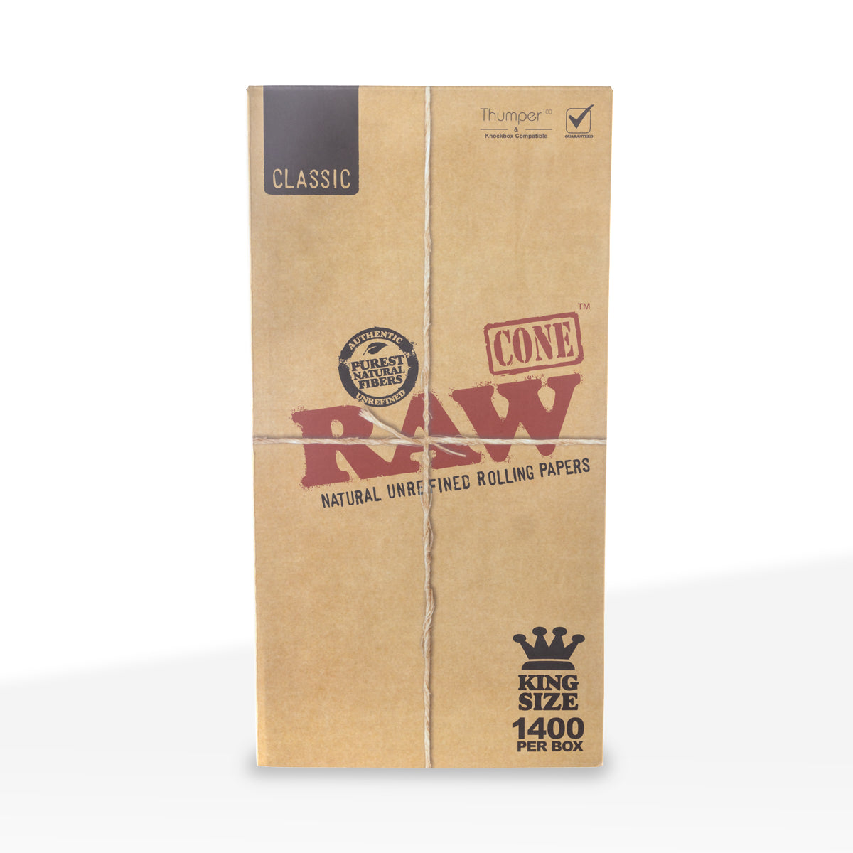 RAW® | Pre-Rolled Cones King Size | 109mm - Unbleached - 1,400 Count