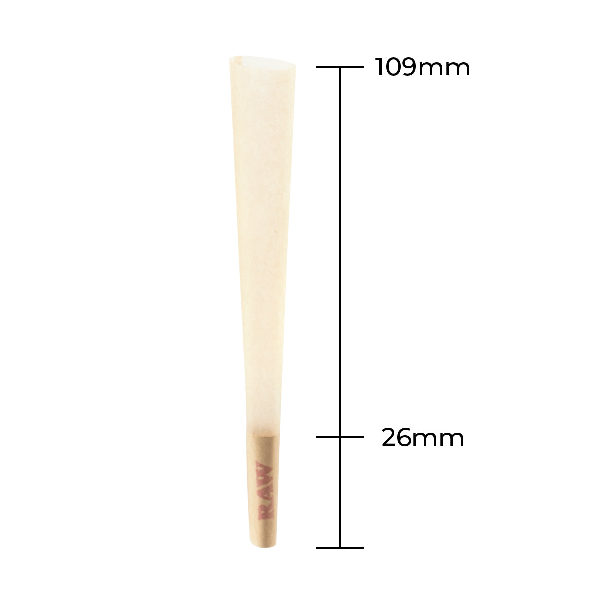 RAW® | Pre-Rolled Cones King Size | 109mm - Unbleached - 1,400 Count - Biohazard Inc