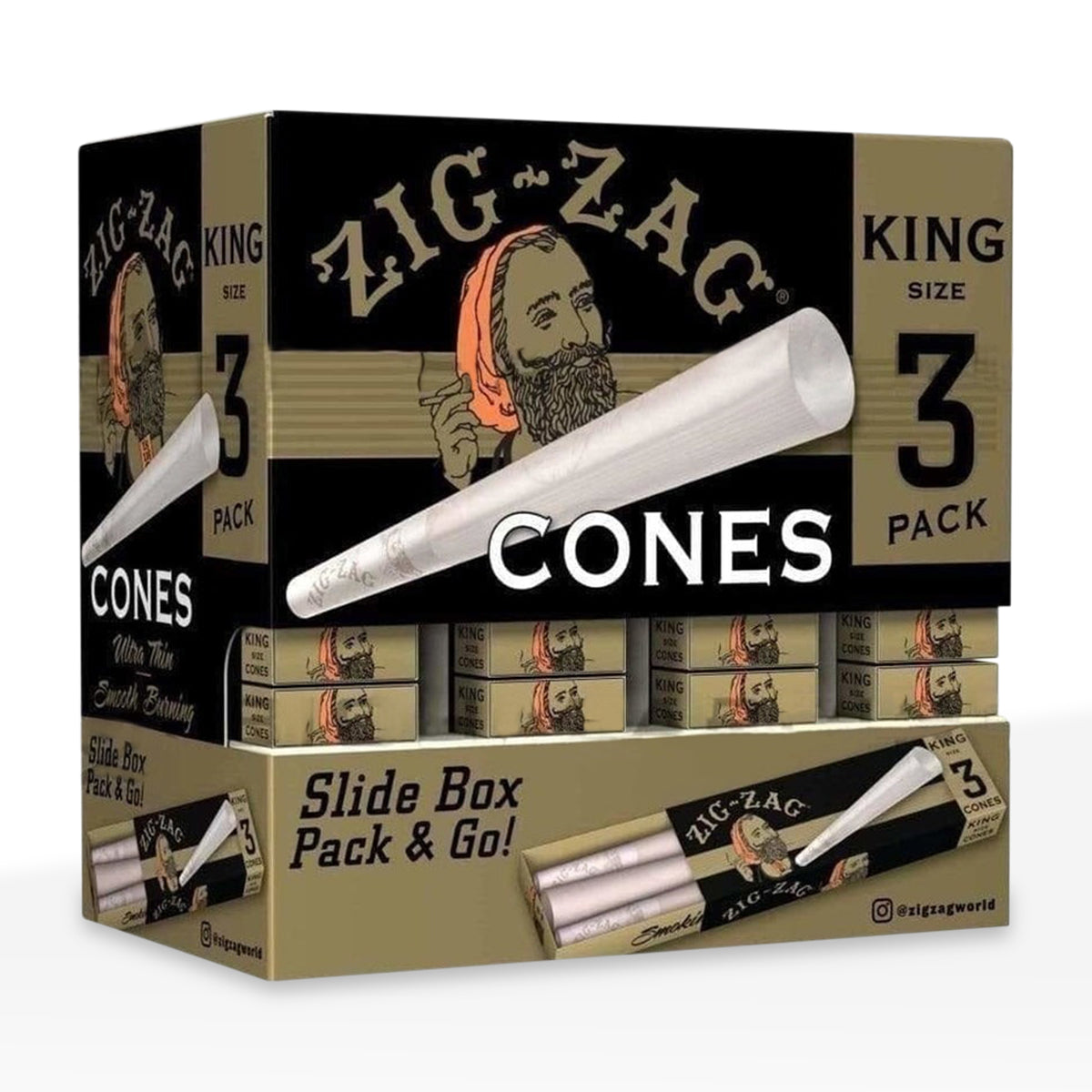 Zig-Zag® | Pre-Rolled Cones King Size | 109mm - Classic White - 36 Count