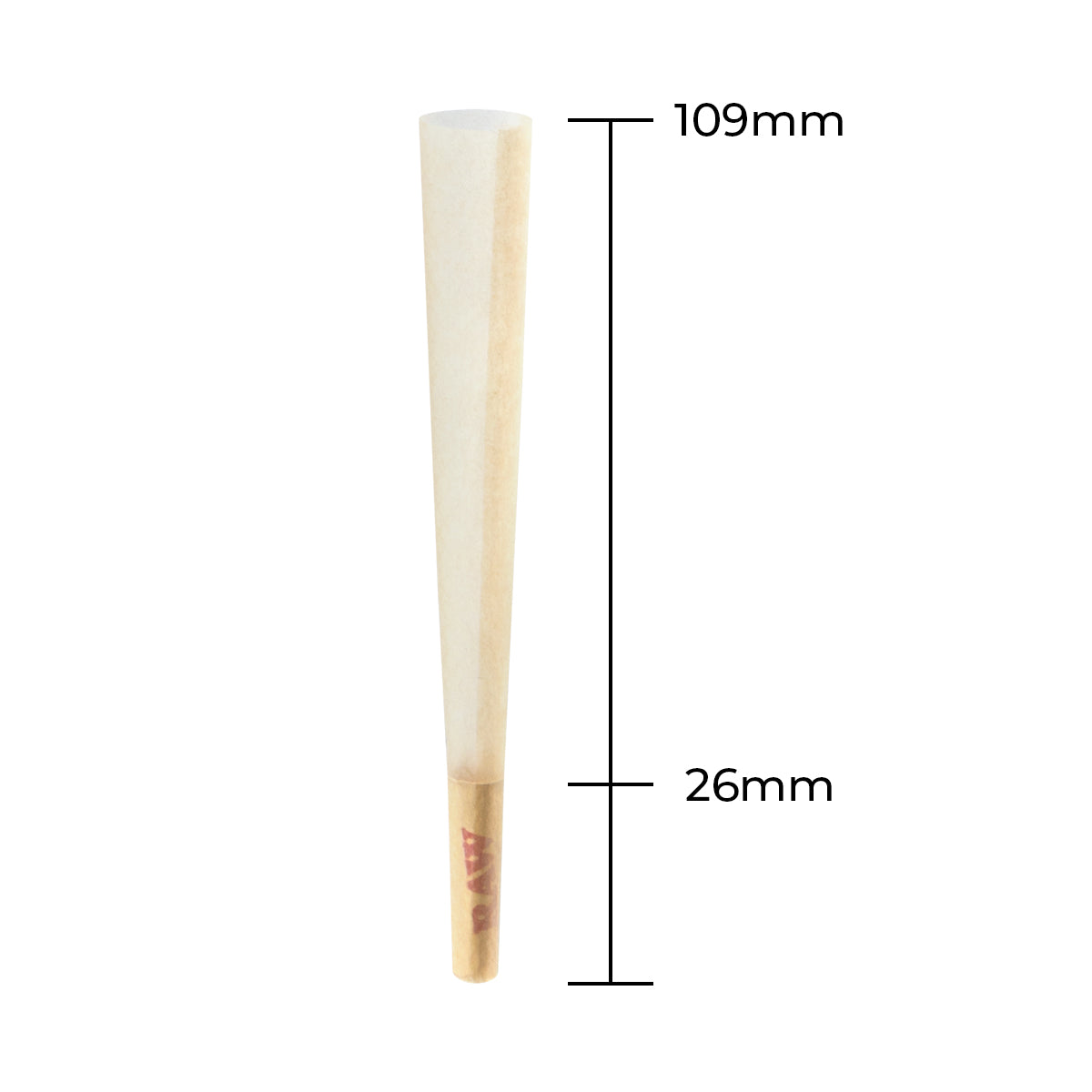 RAW® | Pre-Rolled Black Cones King Size | 109mm - Unbleached Black - 1,400 Count - Biohazard Inc