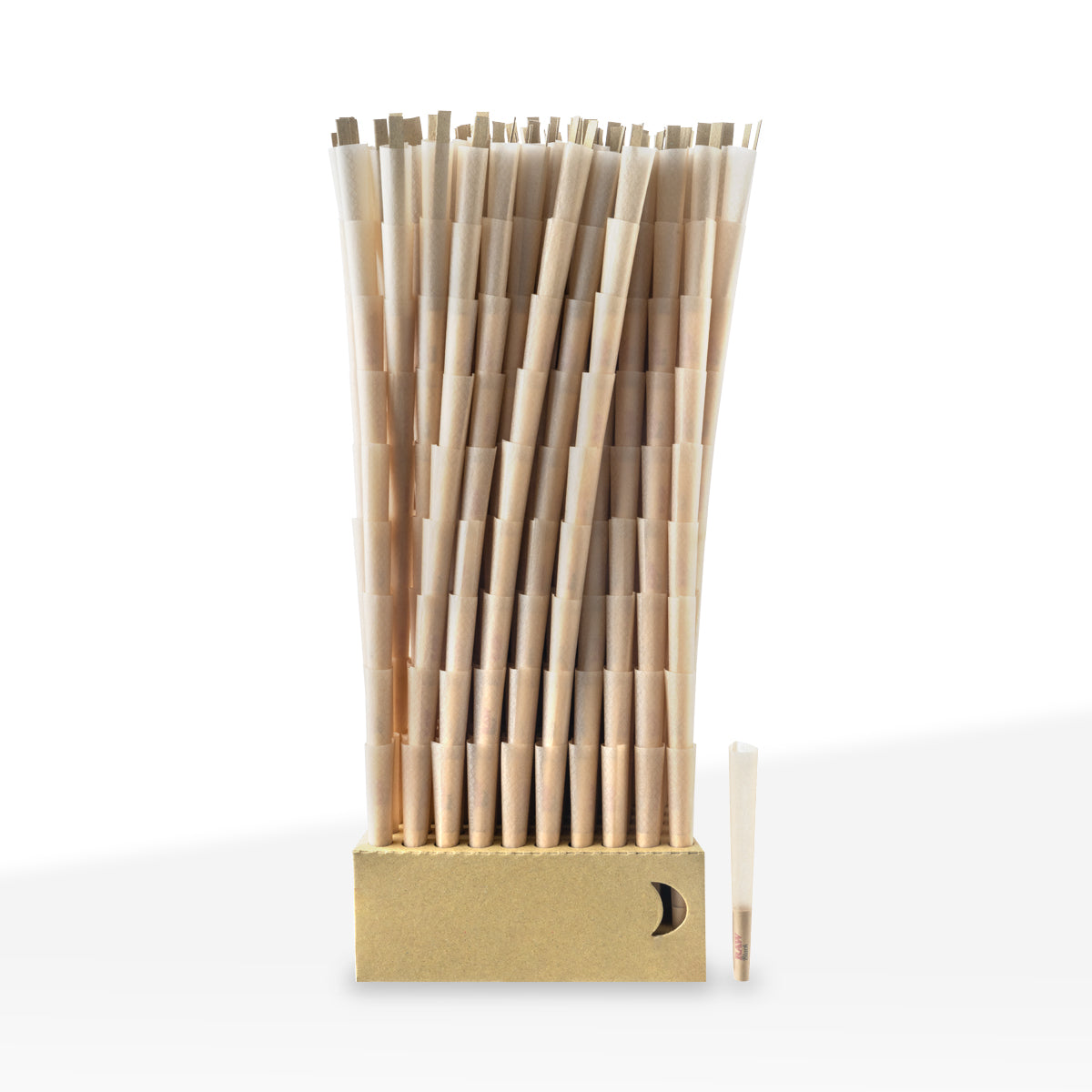 RAW® | Pre-Rolled Cones Black Classic 1¼ Size | 84mm - Unbleached Black - 900 Count - Biohazard Inc