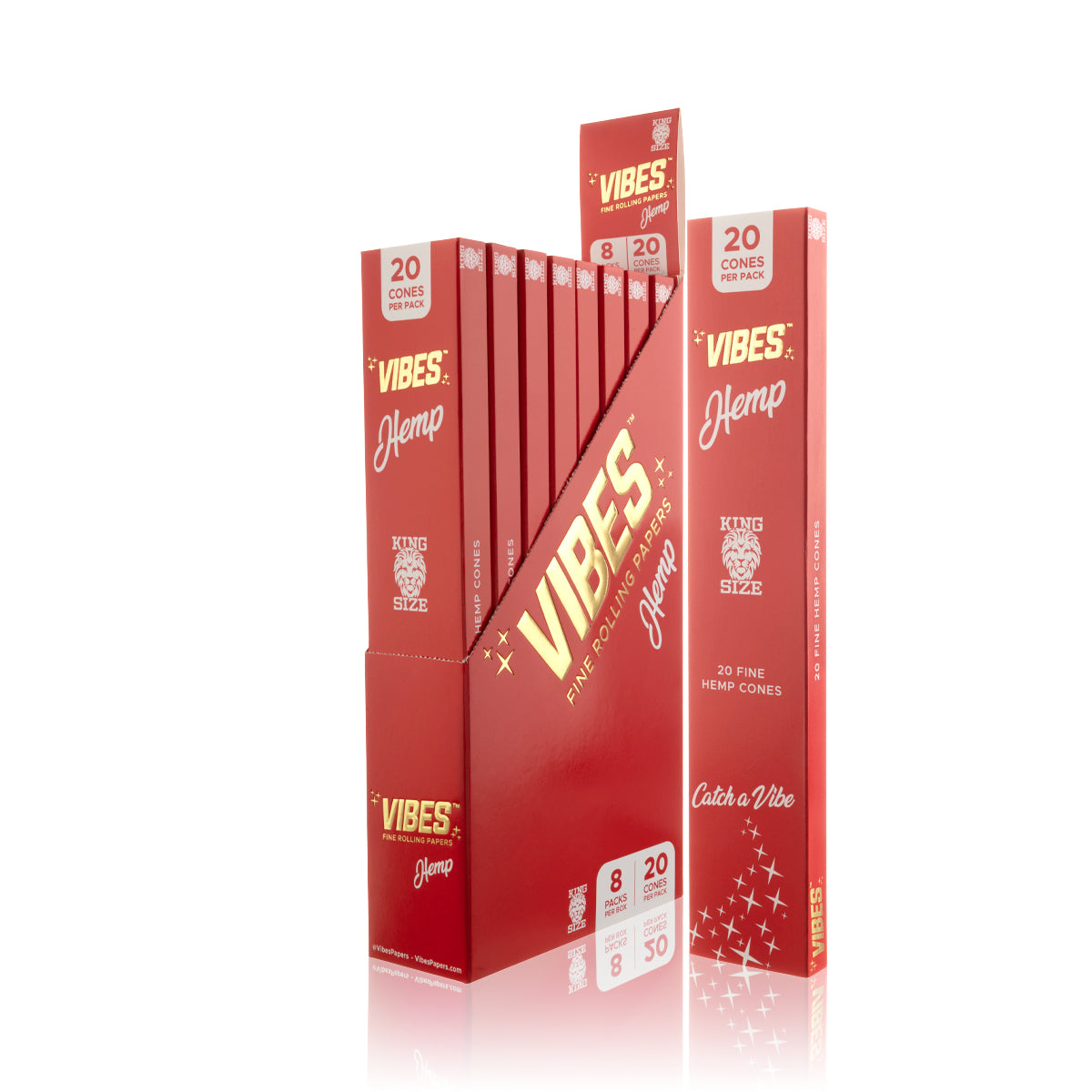 Vibes® | Wholesale Pre-Rolled Cones King Size | 109mm - Hemp - Various Counts