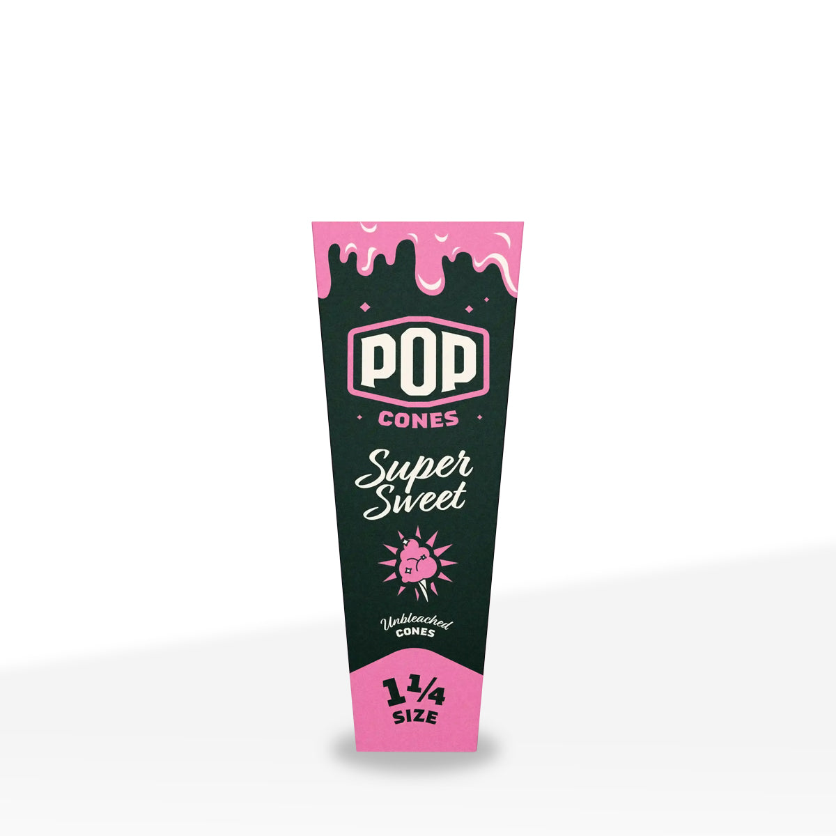 Pop Cones | Pre-Rolled 1¼ Size 6-Pack Unbleached Cones | 84mm - Various Flavors - 24 Count - Biohazard Inc - Super Sweet