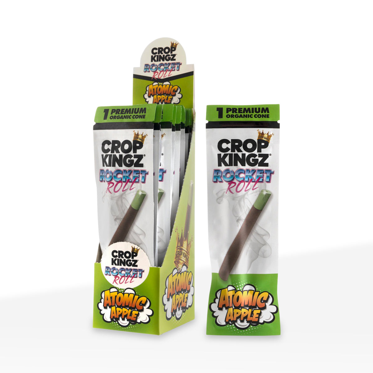Crop Kingz | Rocket Roll Organic Hemp Wrap | Atomic Apple - 15 Count