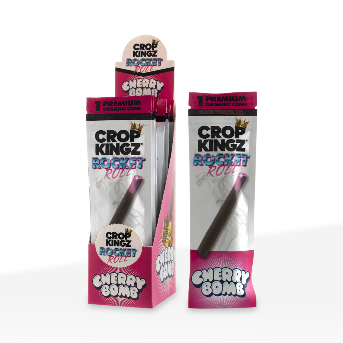 Crop Kingz | Rocket Roll Organic Hemp Wrap | Cherry Bomb - 15 Count