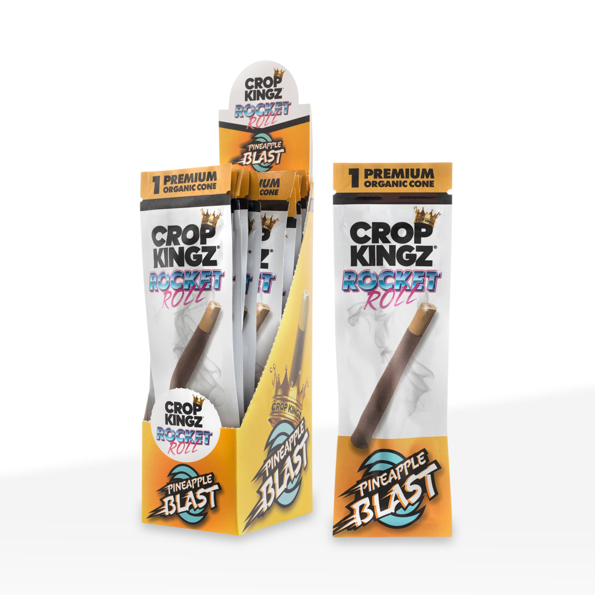 Crop Kingz | Rocket Roll Organic Hemp Wrap | Pineapple Blast - 15 Count