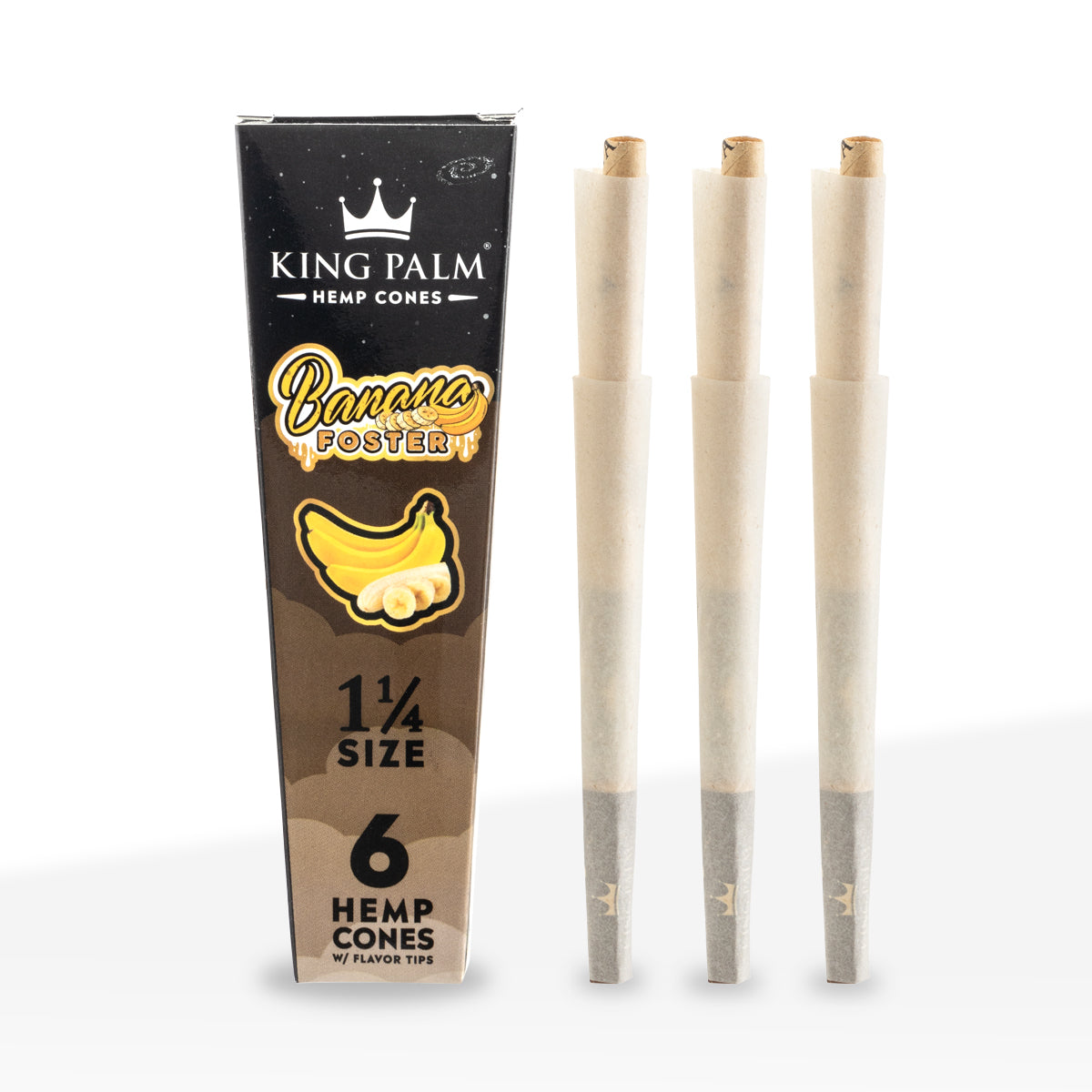 King Palm™ | Hemp 1¼ 6-Pack Cones | 84mm - Various Flavors - 30 Count