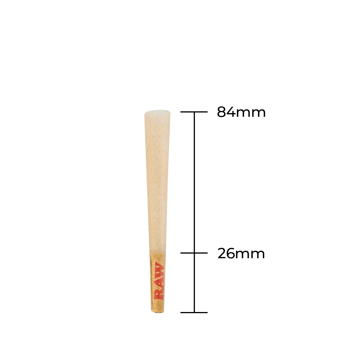 RAW® | Pre-Rolled Cones Classic 1¼ Size | 84mm - Unbleached Brown - 1000 Count Pre-Rolled Cones Raw - Biohazard Inc
