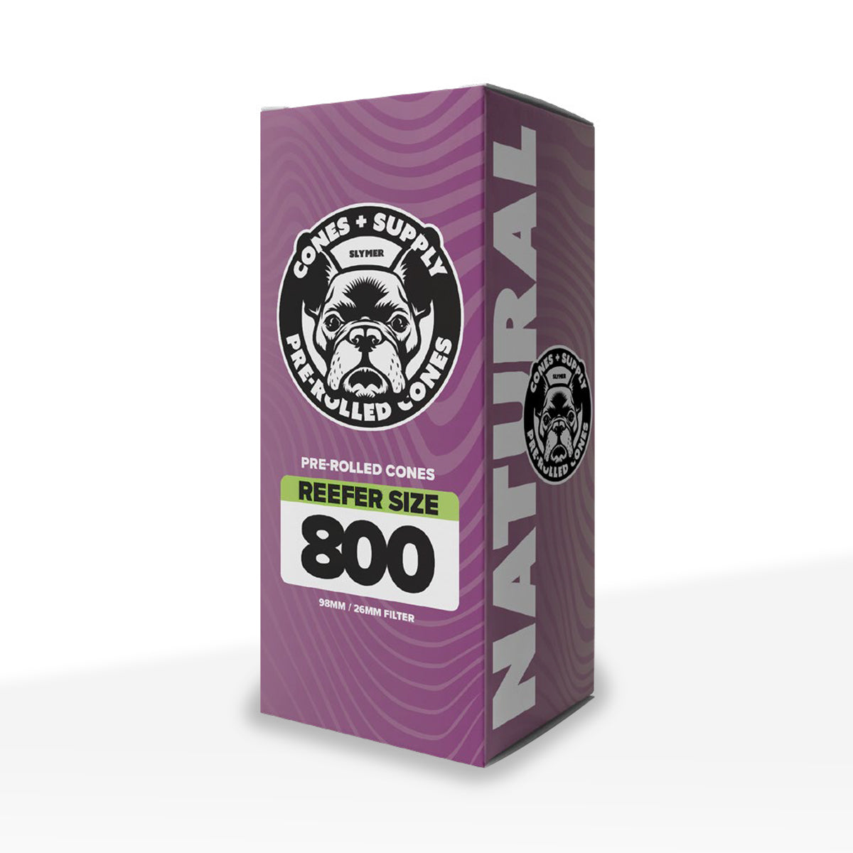 CONES + SUPPLY | Reefer Pre-Rolled Cones | 98mm - Brown Unbleached Paper - Various Styles - 800 Count Biohazard Inc