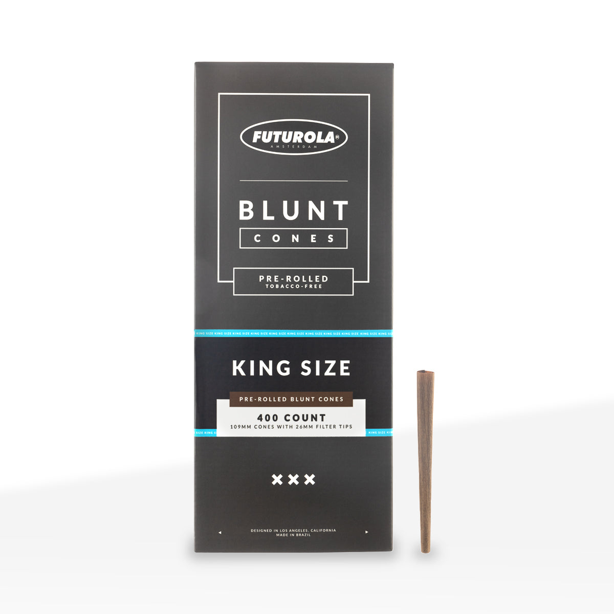 Futurola | Pre-Rolled Blunt Cones King Size | 109mm - Blunt Paper - 400 Count