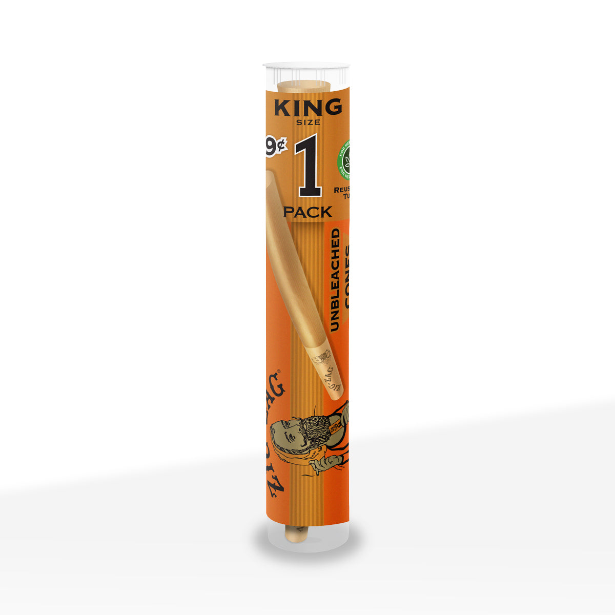 Zig-Zag® | Unbleached Pre-Rolled Cones (Pre-Priced) | Various Sizes - King Size 109mm - Brown - 24 Count