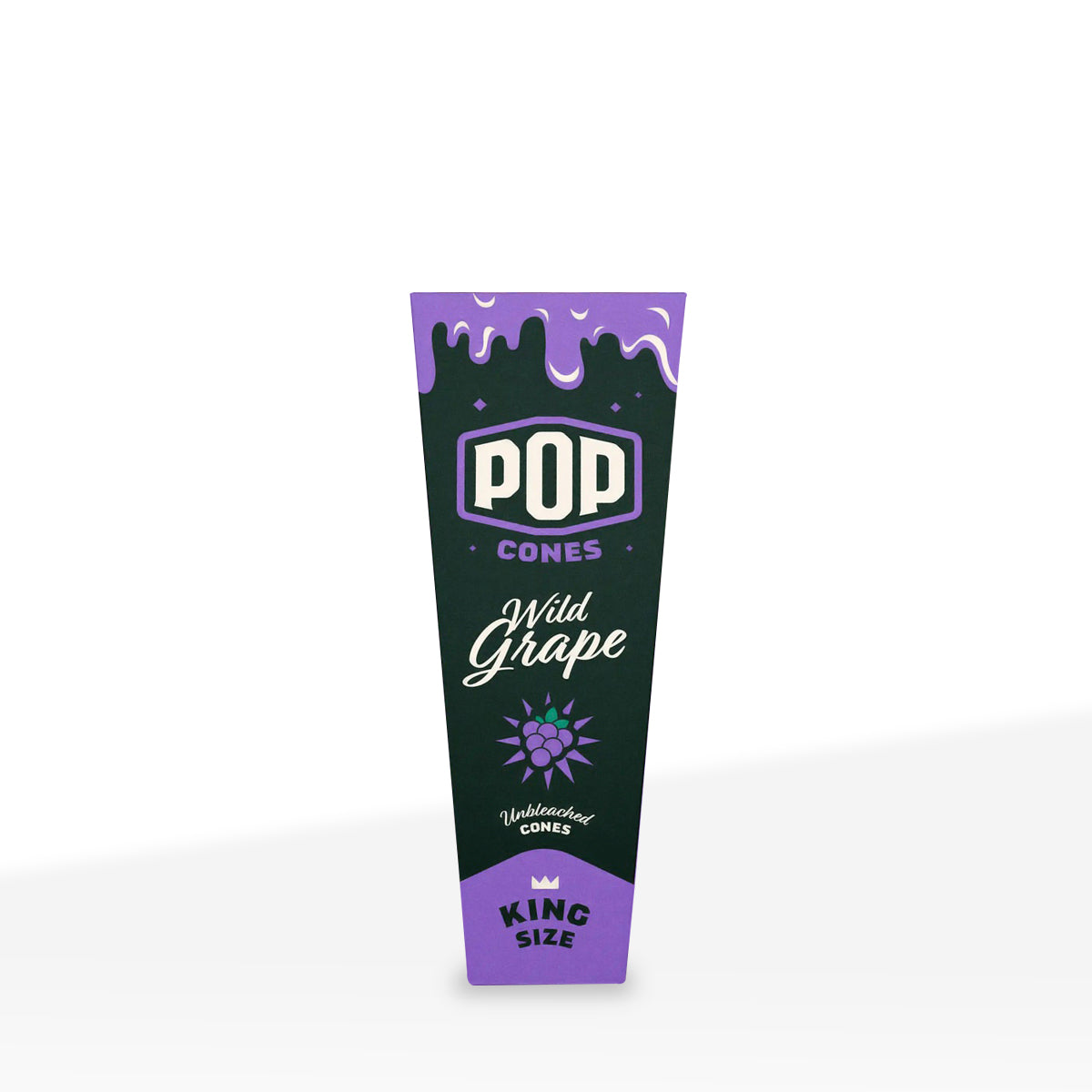 Pop Cones | King Size Pre-Rolled Cones | 109mm - Brown - 24 Count - Various Flavors - 3-Pack - Biohazard Inc - Wild Grape