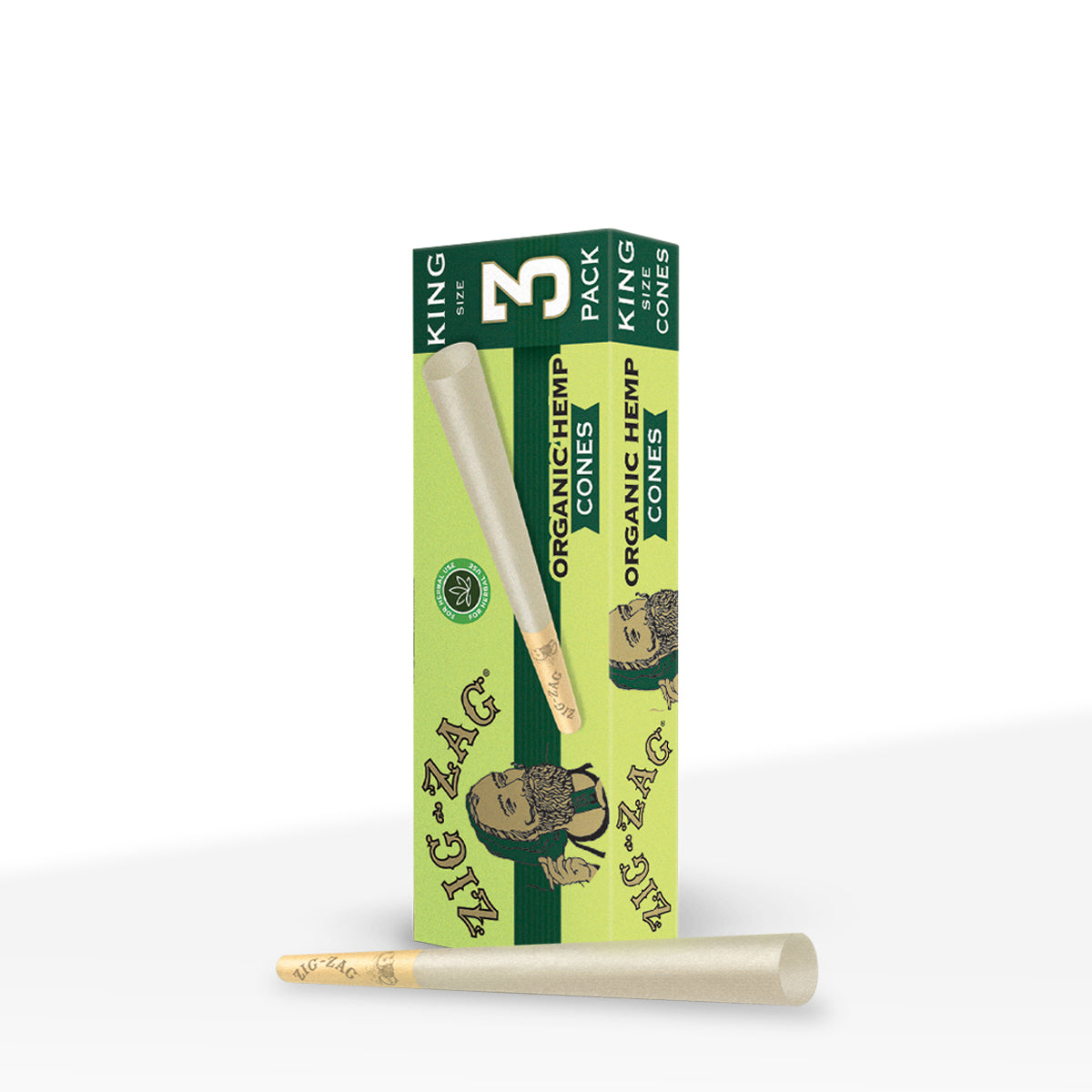 Zig-Zag® | Organic Hemp Pre-Rolled Cones | Various Sizes - Organic Hemp - Various Counts - Biohazard Inc - King Size - 109mm - 24 Count