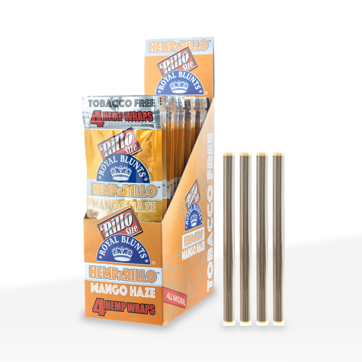 Royal Blunts® | Hemparillo™ Hemp Wraps | 110mm - Mango Haze - 15 Count