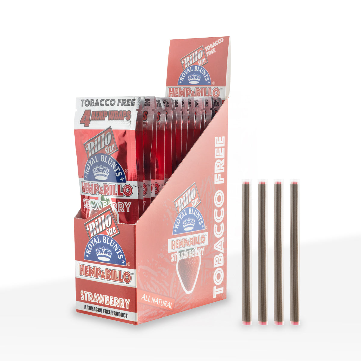 Royal Blunts Hemparillo Hemp Wraps Strawberry - 15 Count