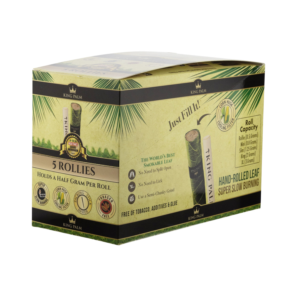 King Palm™ | Rollies Rolls | Various Flavors Palm Pre Rolled Wraps Biohazard Inc Peach Tree | 2 Pack | 20 Count