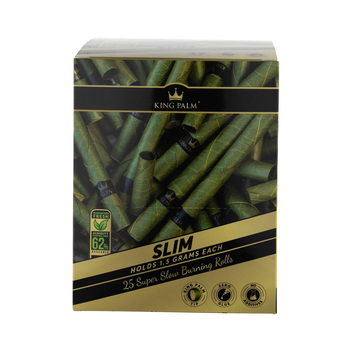 King Palm™ | Slim 25-Pack Rolls | Natural - 8 Count