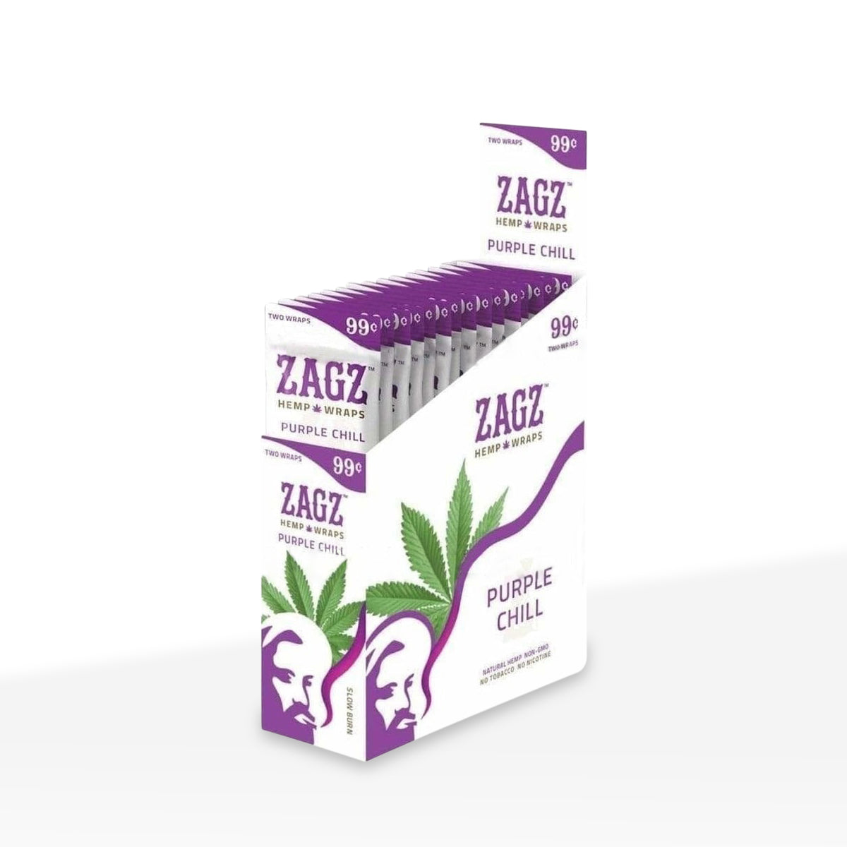 Zig-Zag® | ZAGZ Hemp Blunt Wraps | Purple Chill - 25 Count