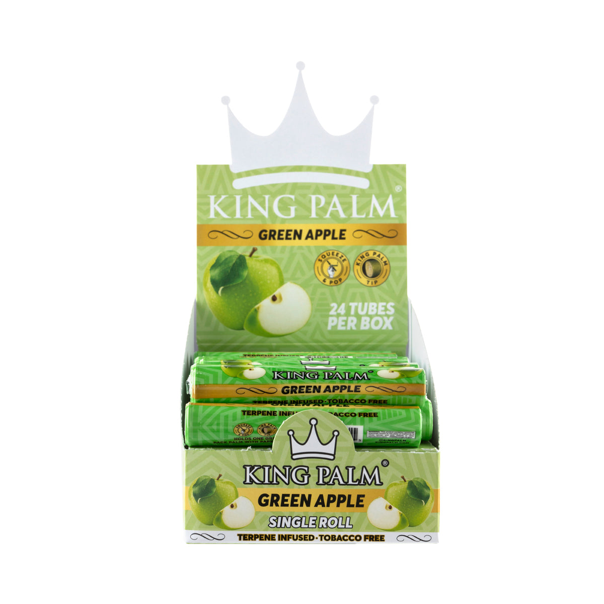 King Palm™ | Mini Rolls | Green Apple - 24 Count
