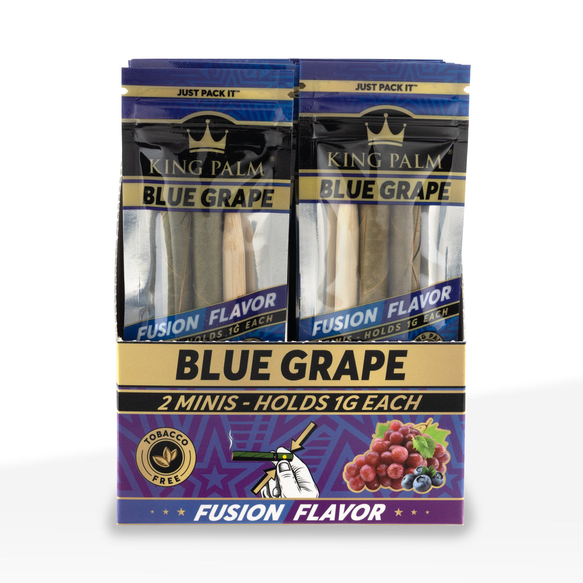 King Palm™ | Mini 2-Pack Rolls | 84mm - Various Flavors - 20 Count