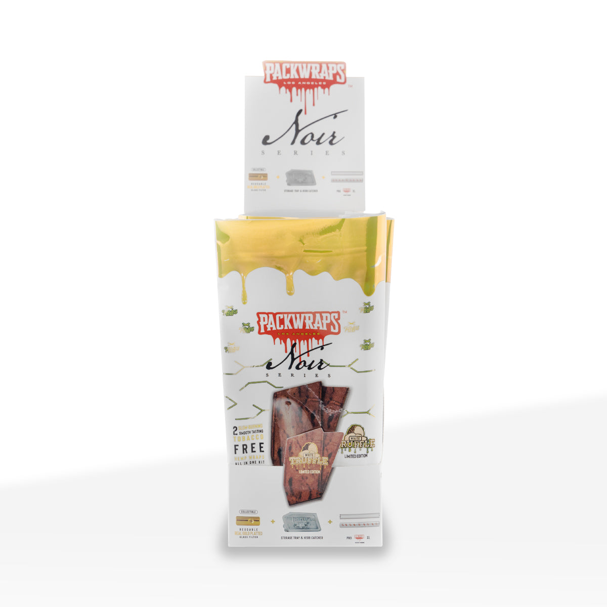 Packwraps™ x Twisted™ | Limited Edition All-in-One Hemp Wrap Kit | White Truffle - 10 Count