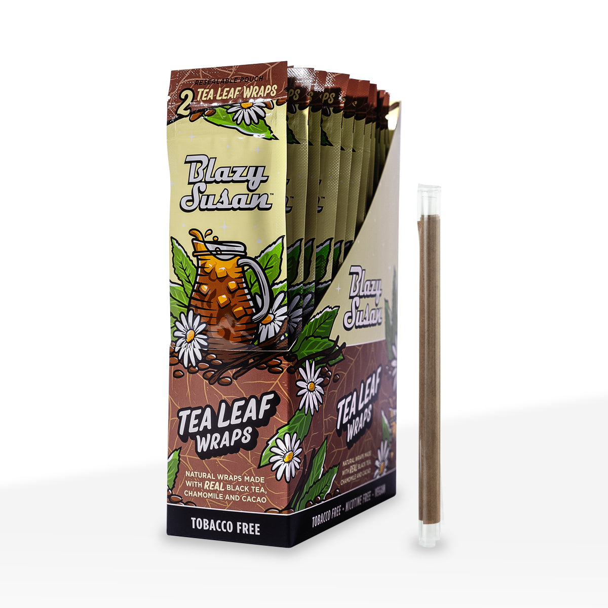 tobacco-free blunt Blazy Susan Tea Leaf Blunt Wraps Box of 25 tobacco-free blunt Blazy Susan Tea Leaf Blunt Wraps Box of 25