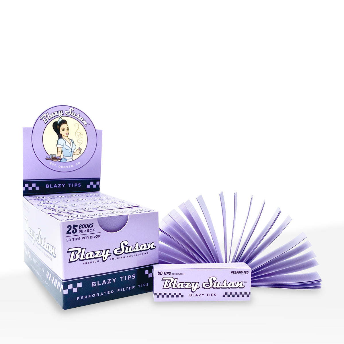 Blazy Susan | Filter Tips | Various Colors - 25 Books - 50 Tips