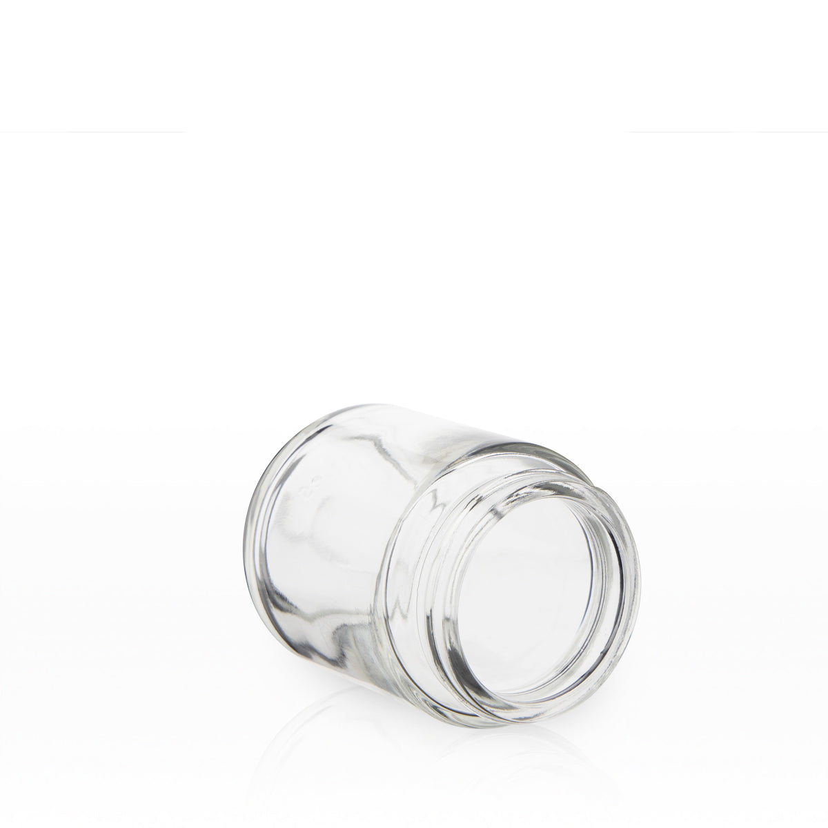 Glass Jars | Rounded Base 53/400 Thread | 5oz - Clear - 32 Count - Biohazard Inc
