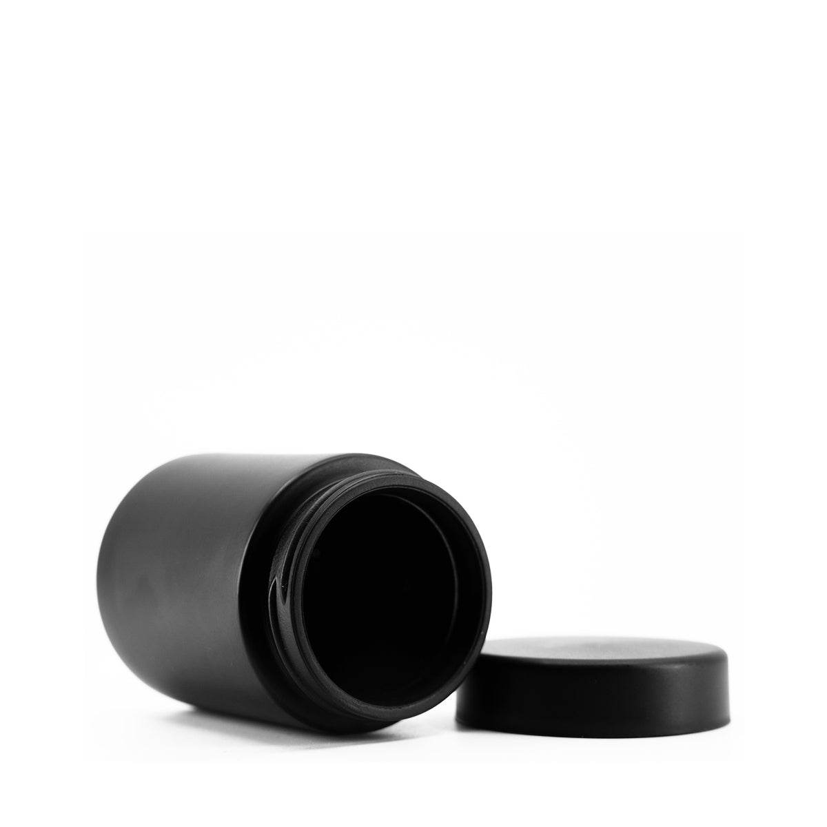 Child Resistant | Straight Sided Glass Jars w/ Flush Caps - Matte Black | 50mm - Various Sizes Child Resistant Jar Biohazard Inc 4oz - 100 Count