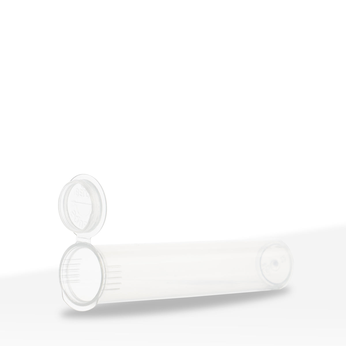 Child Resistant | Pop Top Plastic Cart Tubes | 71mm - Clear - 1,000 Count - Biohazard Inc