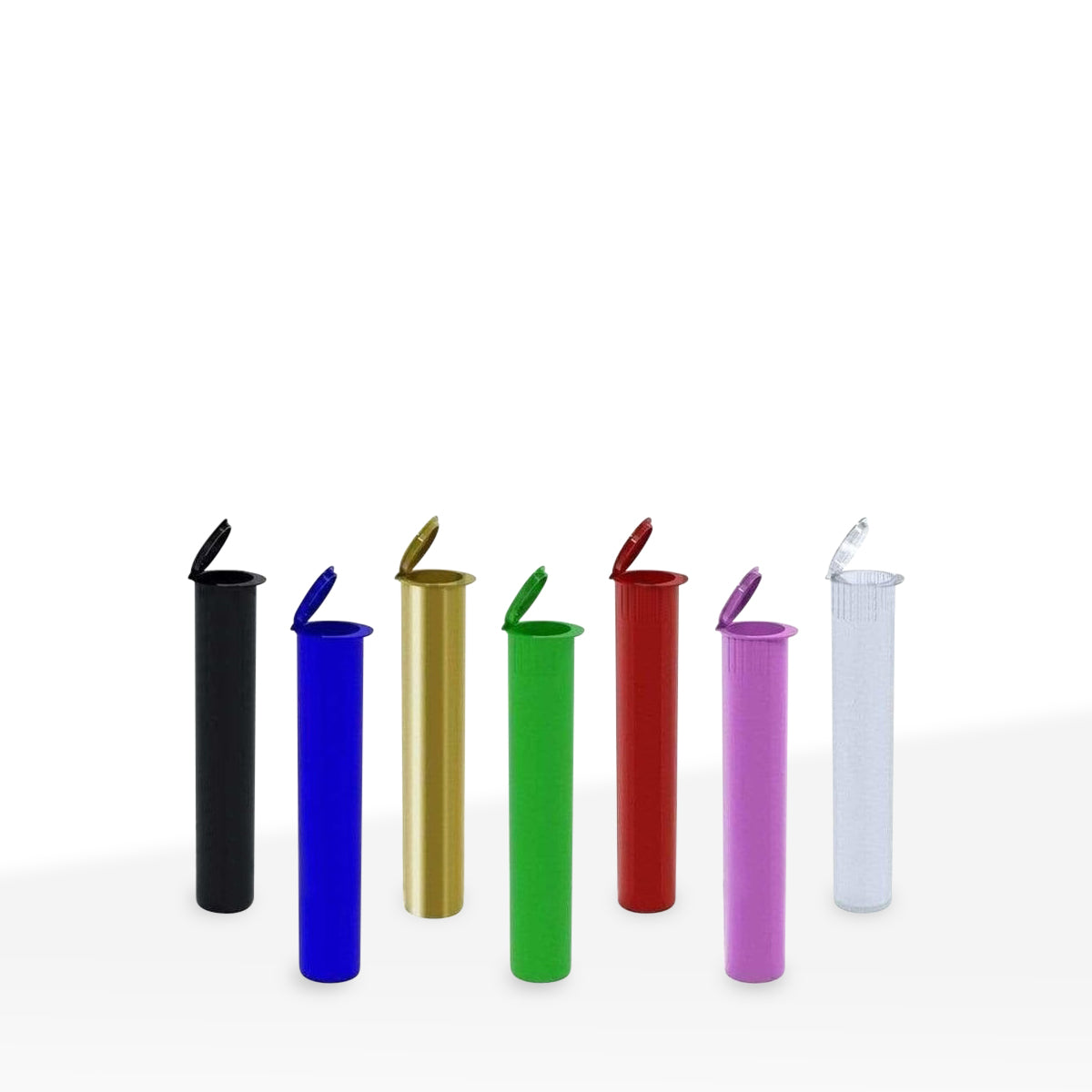 Child Resistant | Pop Top Plastic Pre-Roll Tubes | 95mm - Assorted Colors - 1000 Count