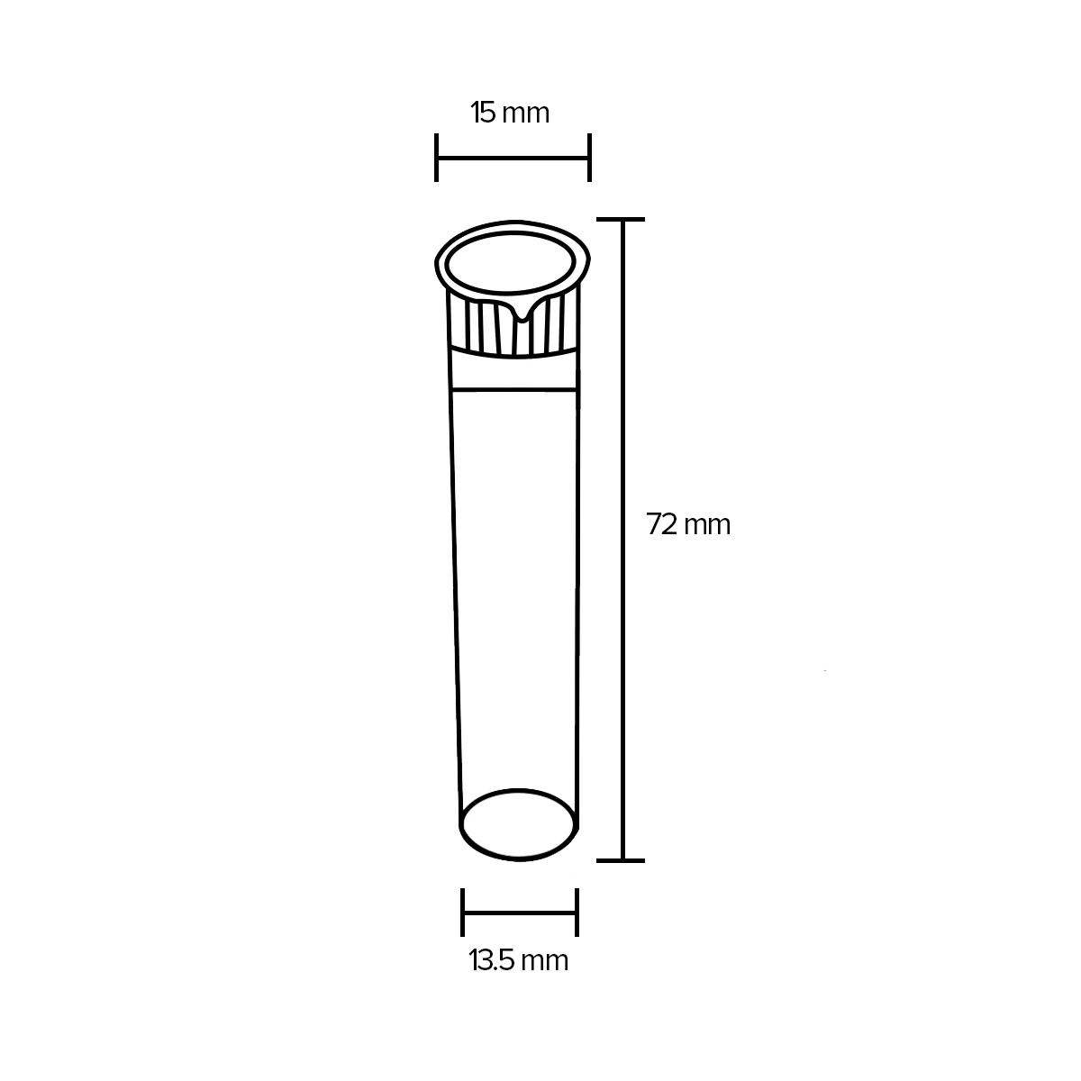 Child Resistant | Pop Top Plastic Cart Tubes | 71mm - 1,000 Count - Biohazard Inc