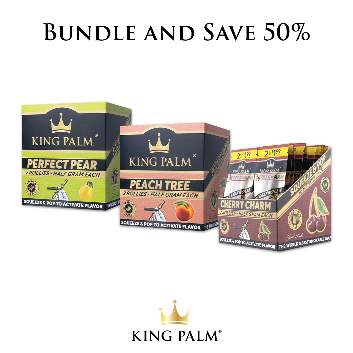 King Palm | Limited Bundle Rollies Rolls | 3 Flavor Bundle