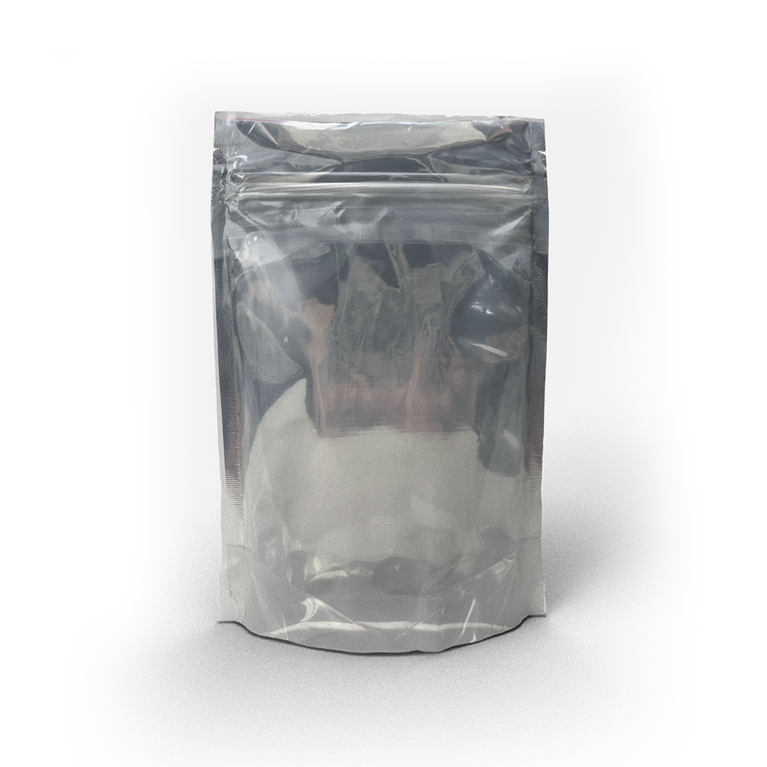 Child Resistant Mylar Bags | Matte Black Vista w/ Tear Notch | 5" x 8" - 14g - 500 Count - Biohazard Inc - Tear Notch