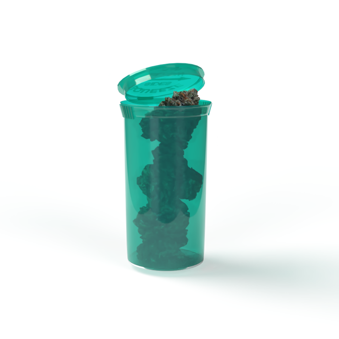 Plastic Pop Top Bottles | 13 Dram - 2 Grams - 315 Count - Various Colors - Flower - Biohazard Inc