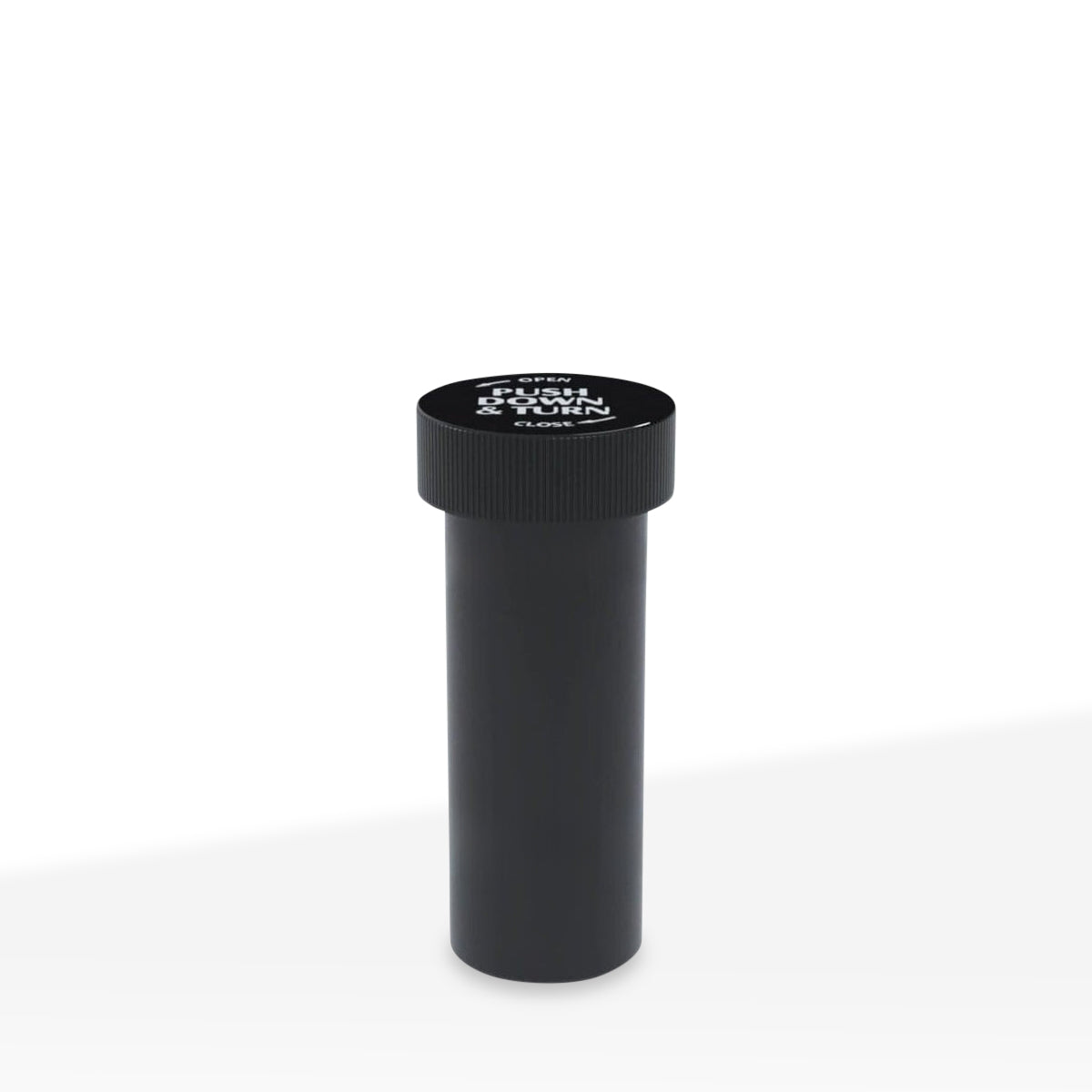 Child Resistant | Opaque Black Push & Turn Cap Vials | 8 Dram - 1 Gram - 420 Count