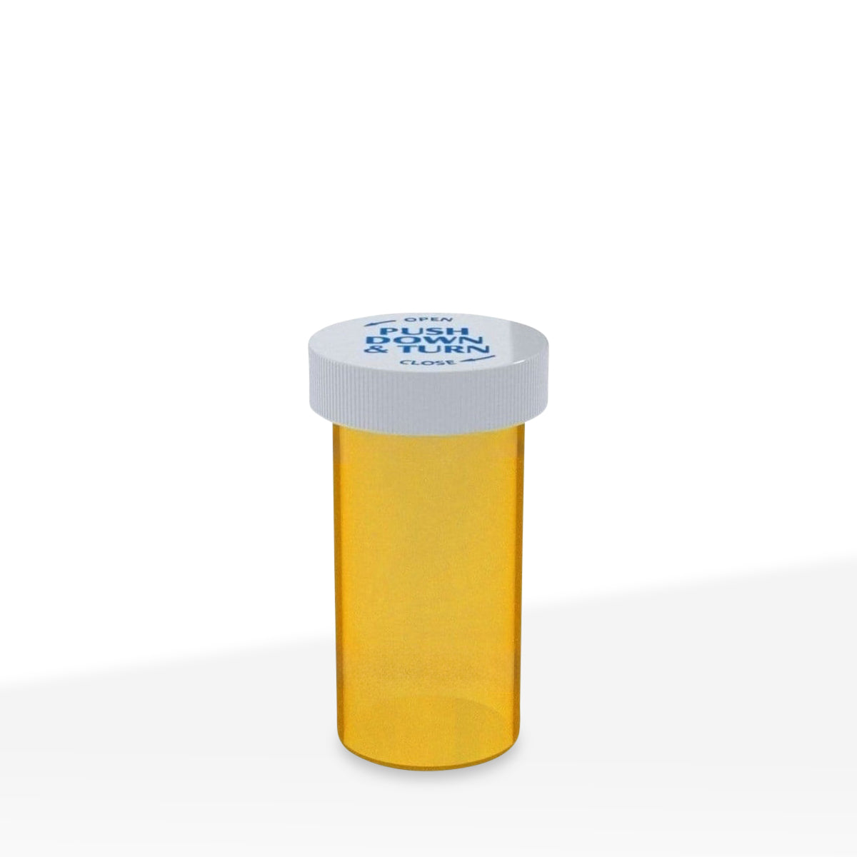 Child Resistant | Translucent Amber Push & Turn Cap Vials | 13 Dram - 2 Grams - 310 Count
