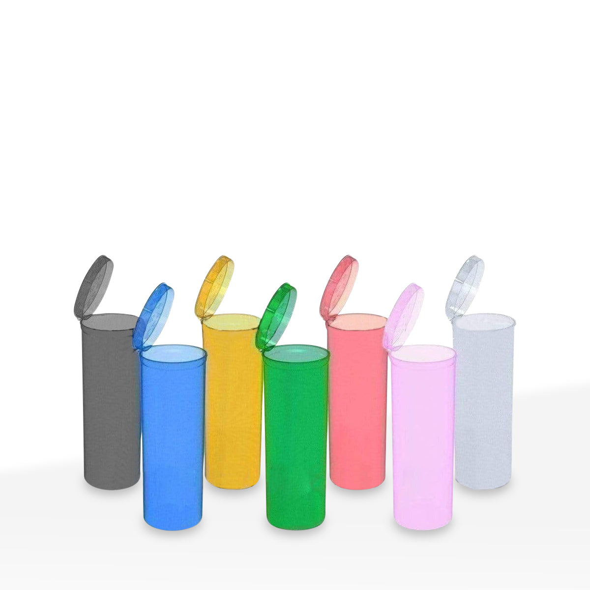 Child-Resistant Plastic Pop Top Bottles | 60 Dram - 14 Grams - 75 Count | Various Colors