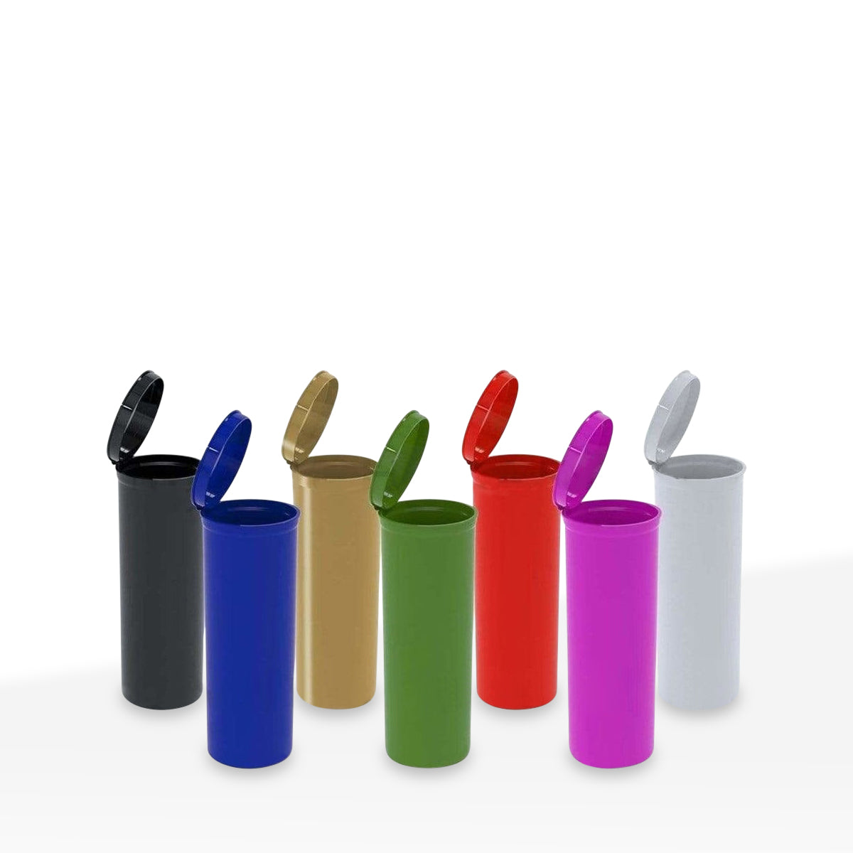 Child-Resistant Plastic Pop Top Bottles | 60 Dram - 14 Grams - 75 Count | Various Colors