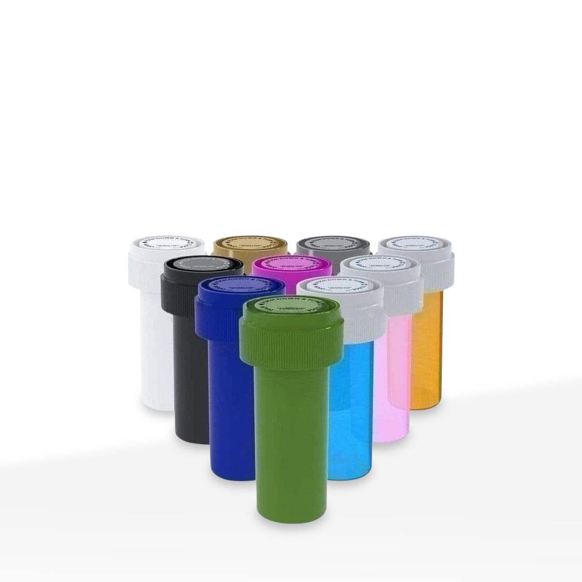 Child Resistant | Opaque Assorted Reversible Cap Vials | 8 Dram - 1 Gram - 410 Count
