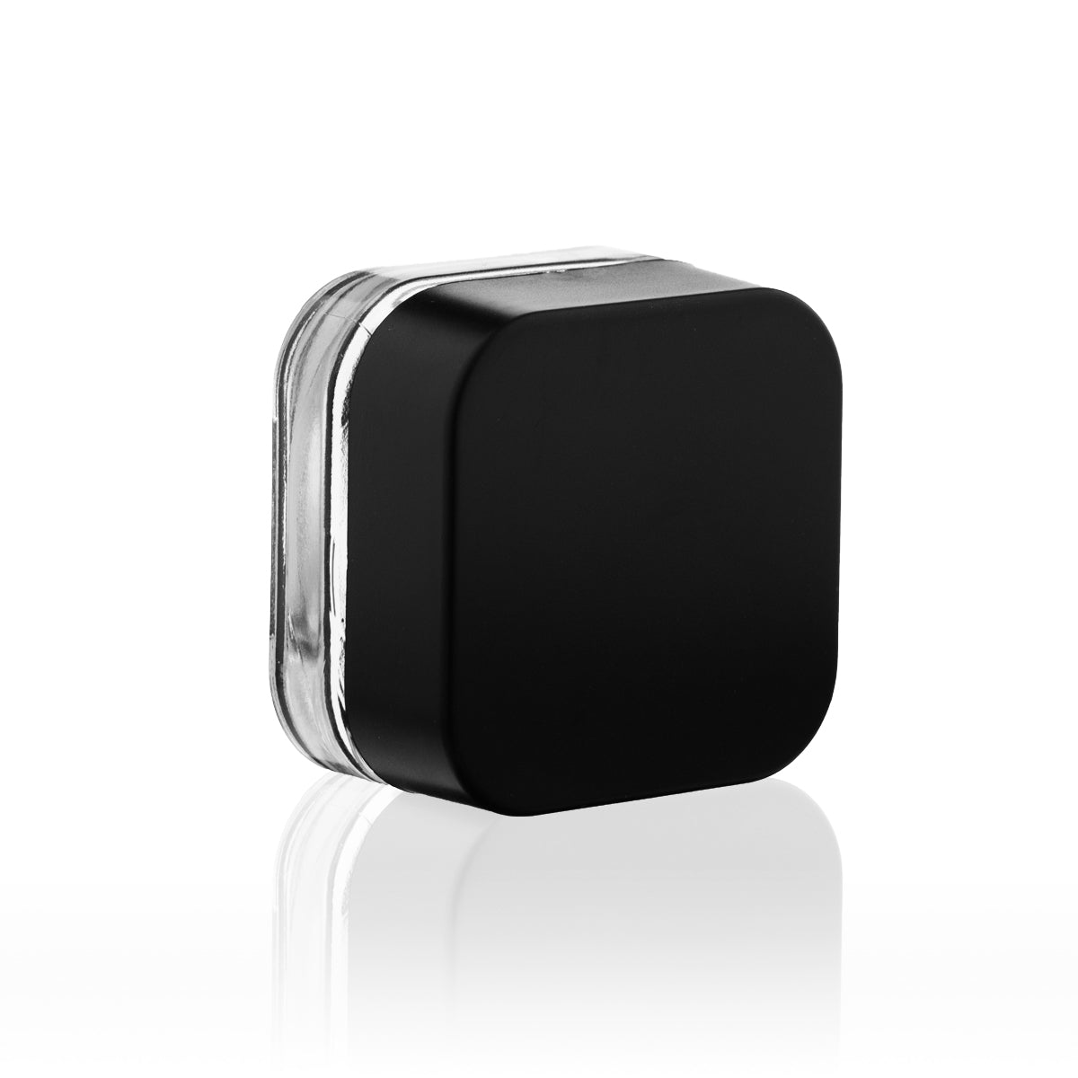 Glass Concentrate Jar | Child Resistant Square w/ Caps | 9ml - Various Colors - 250 Count - Biohazard Inc - Clear Jar with Black Cap