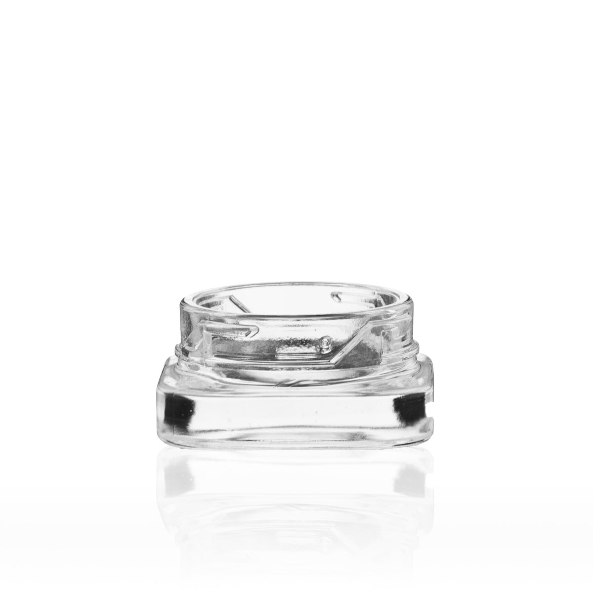 Glass Concentrate Jar | Child Resistant Square w/ Caps | 9ml - Various Colors - 250 Count - Biohazard Inc - Clear Jar with Black Cap